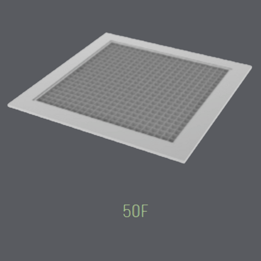 Surface Mount Eggcrate Return Grille w/ Screwholes (50F)