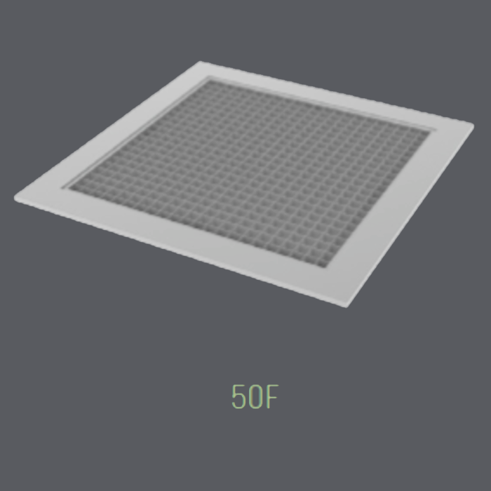 Surface Mount Eggcrate Return Grille w/ Screwholes (50F)
